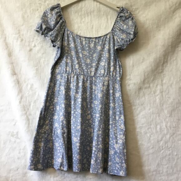 Altar'd State Blue Floral Short Sleeve Dress - Picture 2 of 9